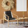 Rocking Chair Cushion 2 Pieces Back Seat Sets with Non-Slip Ties Polyester Fiber Filling 
Comfortable for Indoor Home Office Car