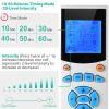 Tens Unit Machine Impulse Massager 10 Modes Pain Relief Body Massager Machine Muscle Stimulator w/ 4 Outputs and 8 Electrode Pads For Relief Relaxing