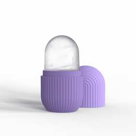 Ice Face Roller; Ice Roller Silicone Cube For Face And Eye; Ice Mold For Face; Reusable Face Massage; Facial Beauty Ice Roller; Ice Mold For Face (Color: purple)