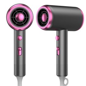 Professional Hair Dryer 1800W Powerful Ionic Hairdryer With Diffuser Blow Dryer With 2 Speeds; 3 Heating And Cool Button For Women Man Home Trave (Color: black)