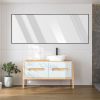 Full Length Mirror 67x25.6in Aluminum Alloy Wall Mirror Free Standing Floor Mirror Hanging Leaning Against Wall for Dressing Bedroom Living Room